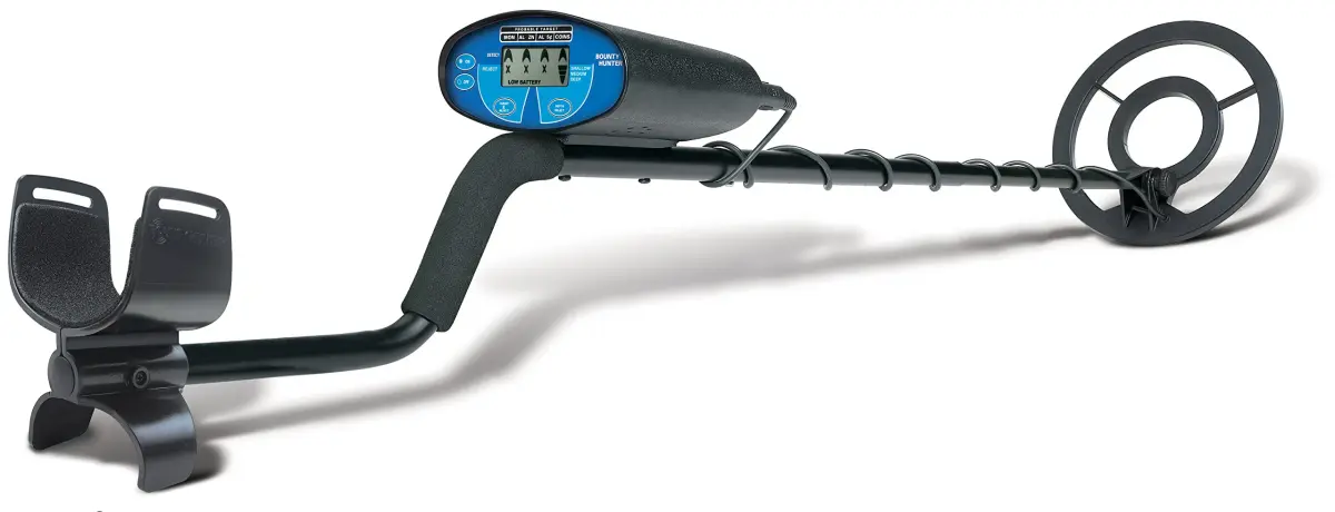 Bounty Hunter Quick Silver Metal Detector with Pinpointer | 8" Waterproof Coil, LCD Display, 1.9 lbs - view 3