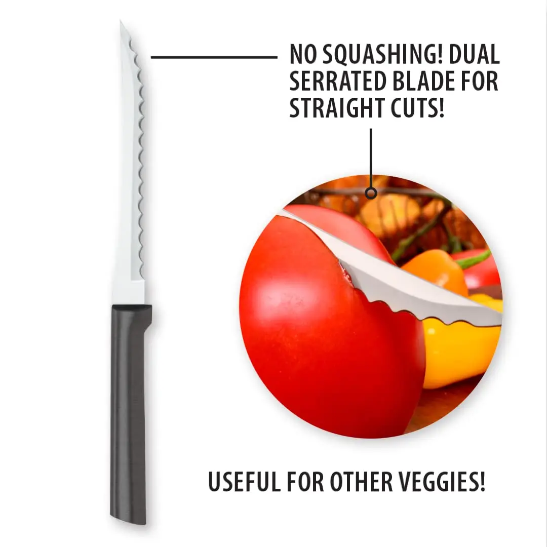 RADA Tomato Slicer Knife 5" Serrated Blade | Durable High-Carbon Stainless Steel (70-120 chars) - view 3