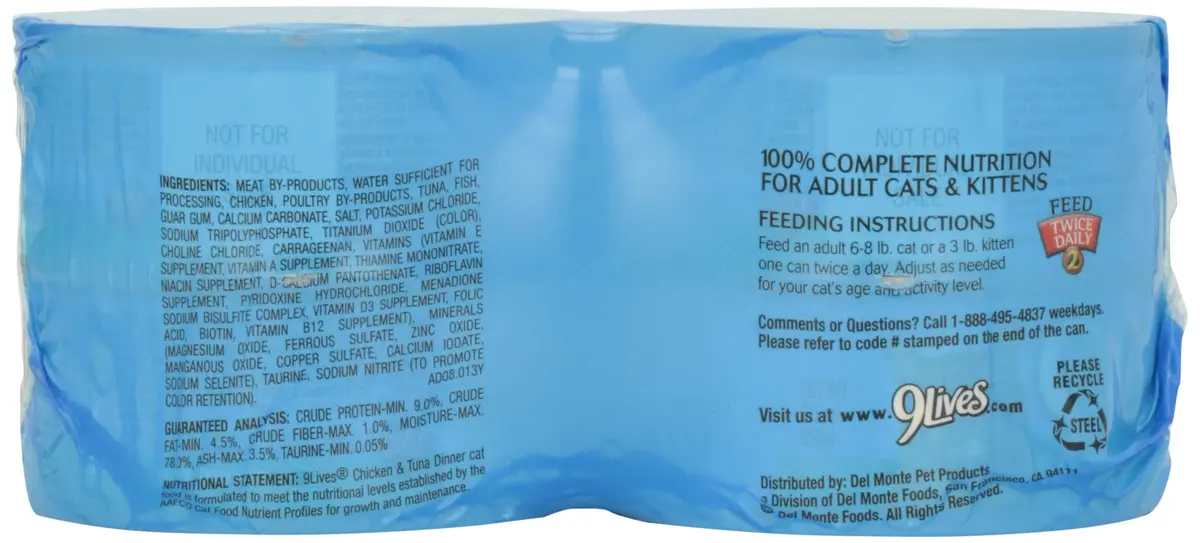 9Lives Cat Food Chicken & Tuna Dinner 5.5 oz | Complete Nutrition for Cats & Kittens - view 2