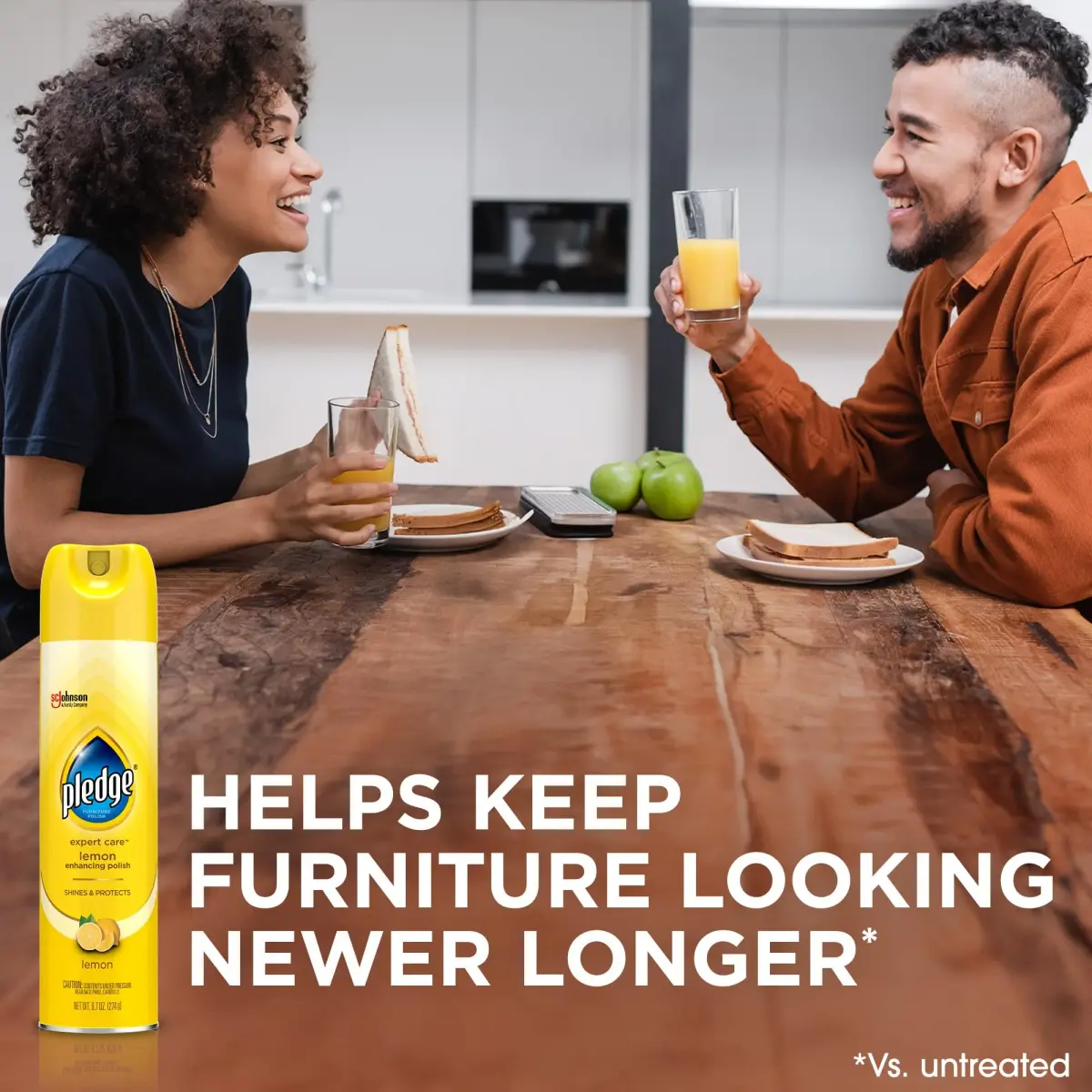 Pledge Expert Care Lemon Enhancing Furniture Polish 275ml (9.7 oz) | Cleans & Protects Sealed Surfaces - view 3