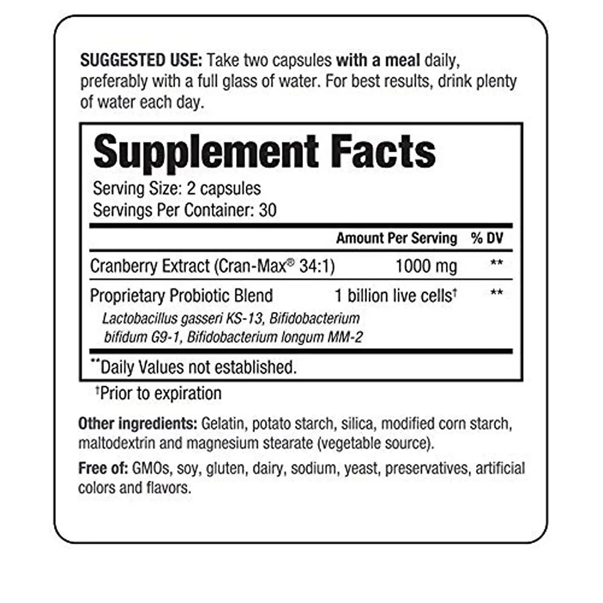 Kyolic Kyo-Dophilus Cran+ Probiotic 60 Capsules | Urinary Tract, Digestive and Bladder Health Support - view 2