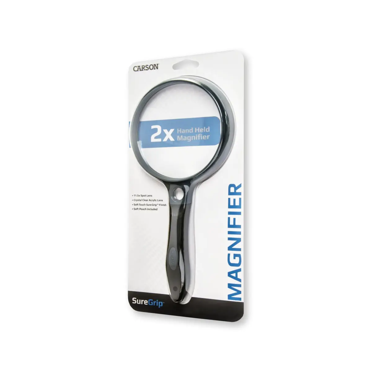 Carson SureGrip 2x Acrylic Magnifier 4.3 inch | Soft-Grip Handheld for Close Inspection - view 5