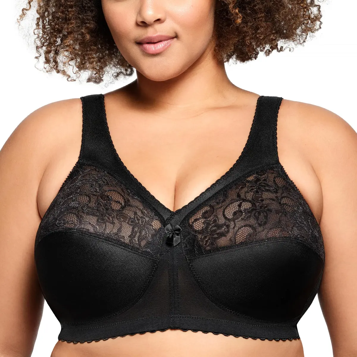 Glamorise Women's Plus Size MagicLift Support Bra Wirefree 44F | Cushioned Lift & All-Day Comfort - main product image