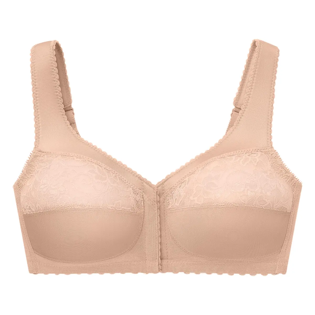 Glamorise Plus Size MagicLift Front-Closure Support Bra Wirefree 40D Blush - view 4