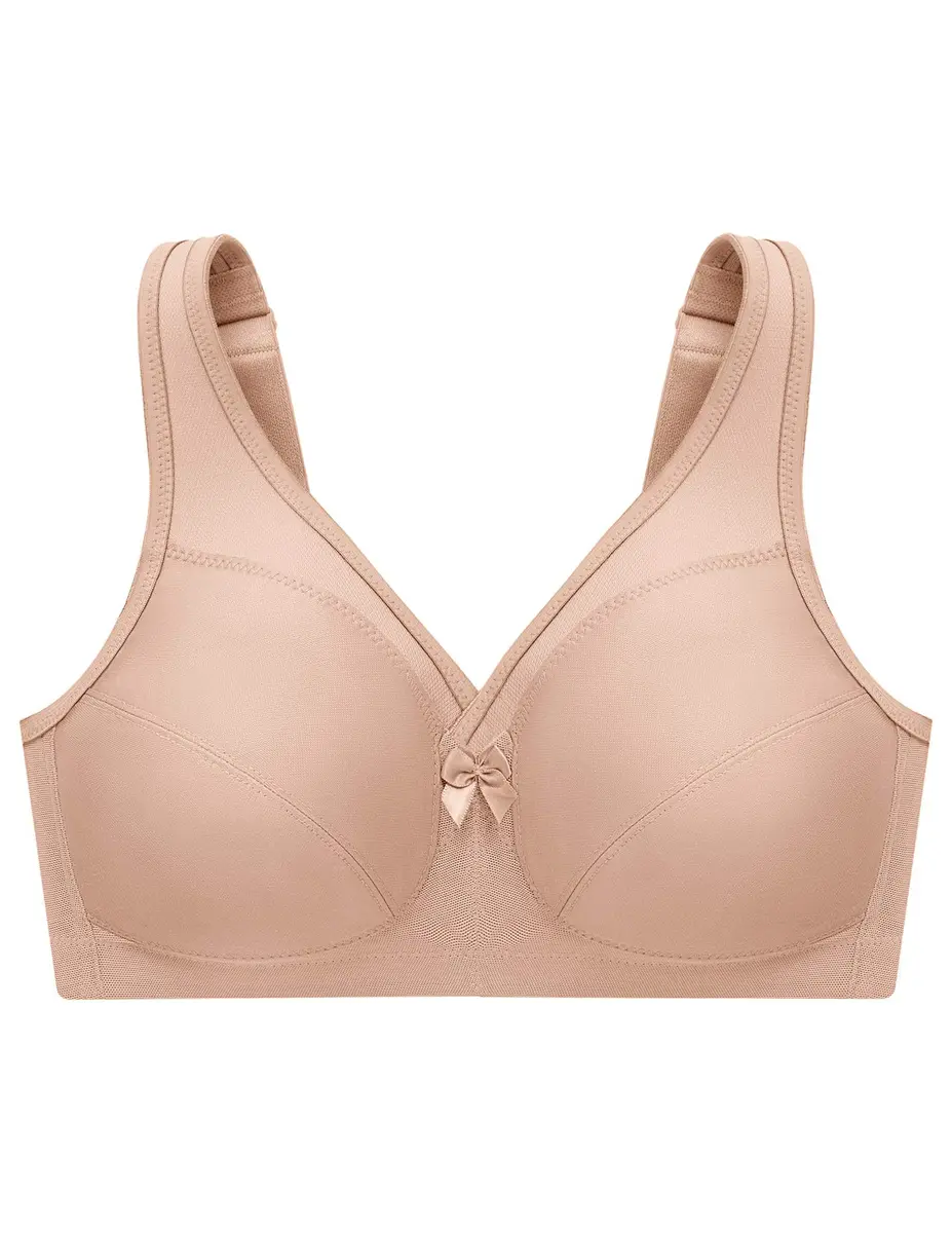 Glamorise Plus Size Support Bra Wirefree 38DD | All-Day Comfort & Support - view 3