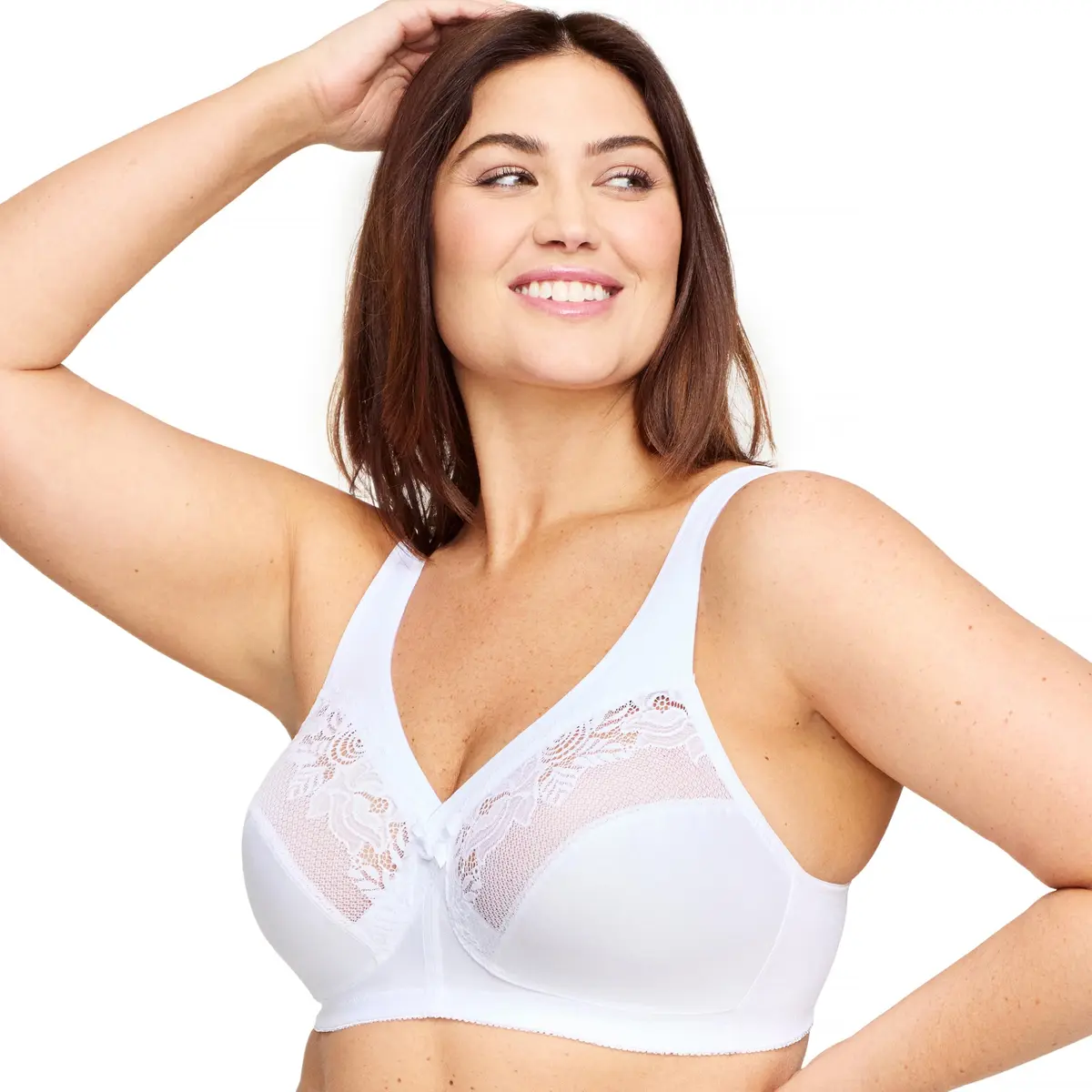 Glamorise Plus Size MagicLift Wirefree Minimizer Bra 48C | Support & Comfort for Curvy Women - view 8