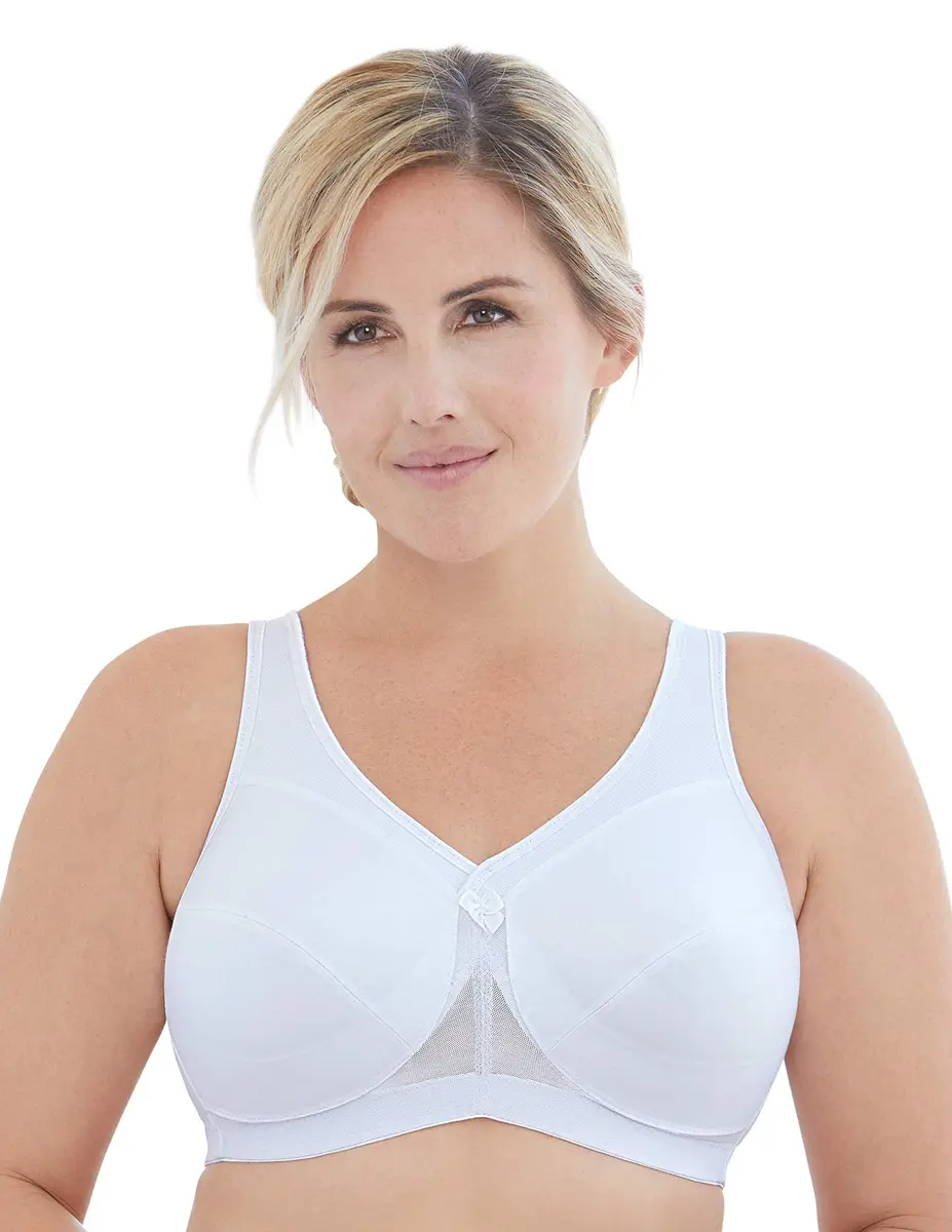 Glamorise Plus Size Support Bra Wirefree 46DD | All-Day Comfort & Support (110-120 chars) - view 2