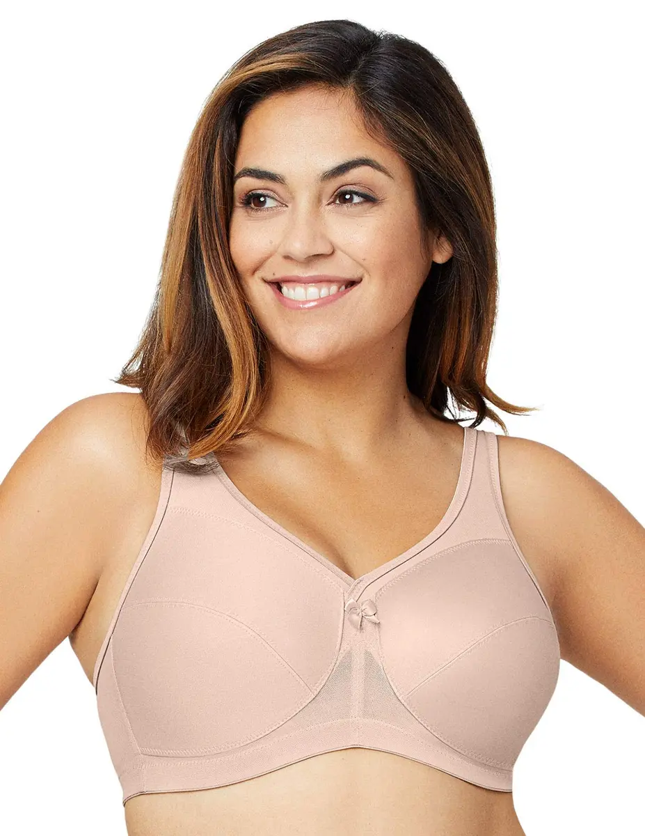Glamorise Women's Plus Size MagicLift Active Support Bra Wirefree 40F | Cotton Comfort Support - view 2