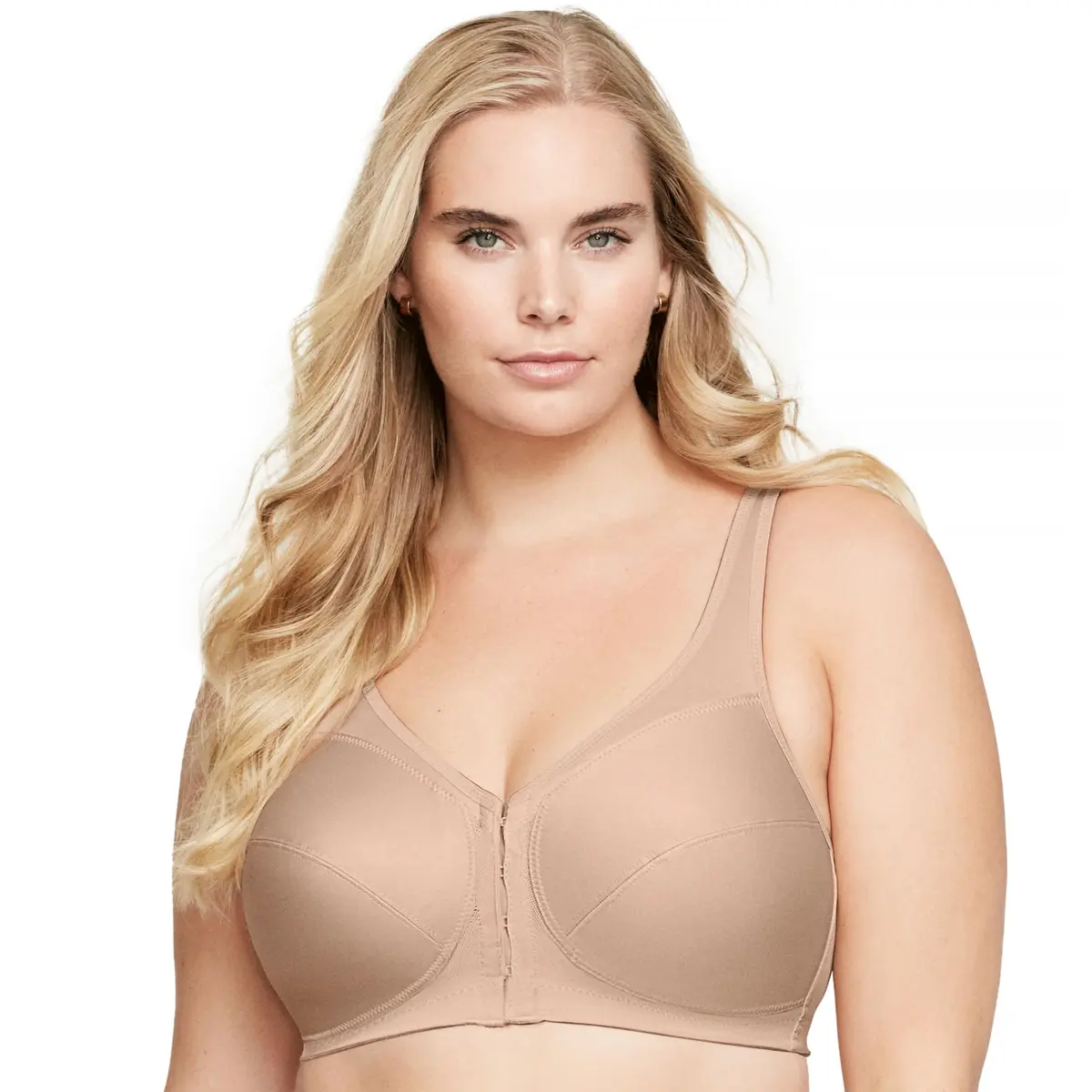 Glamorise Posture Back Front-Closure Full Figure Plus Size MagicLift Bra Wirefree 52H | Support & Posture - view 8