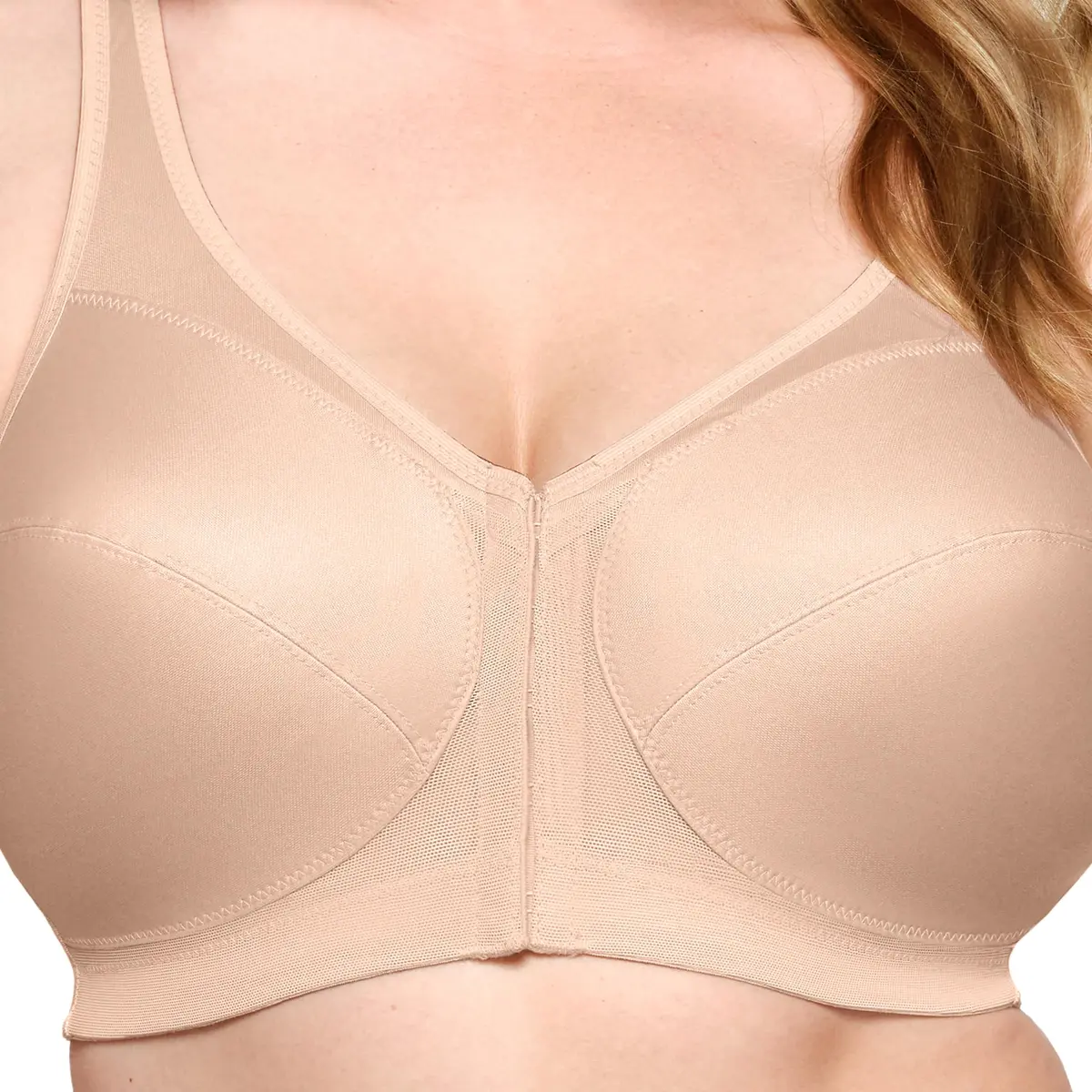 Glamorise Posture Back Front-Closure Full Figure Plus Size MagicLift Bra Wirefree 52H | Support & Posture - view 3