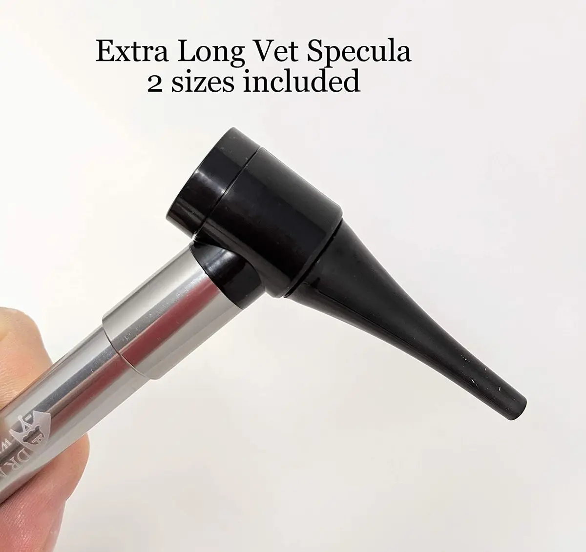 Dr Mom Pocket Veterinary LED Otoscope with 4X Optics | Includes 2 Reusable Specula & Ear Mite Info Sheet - view 2