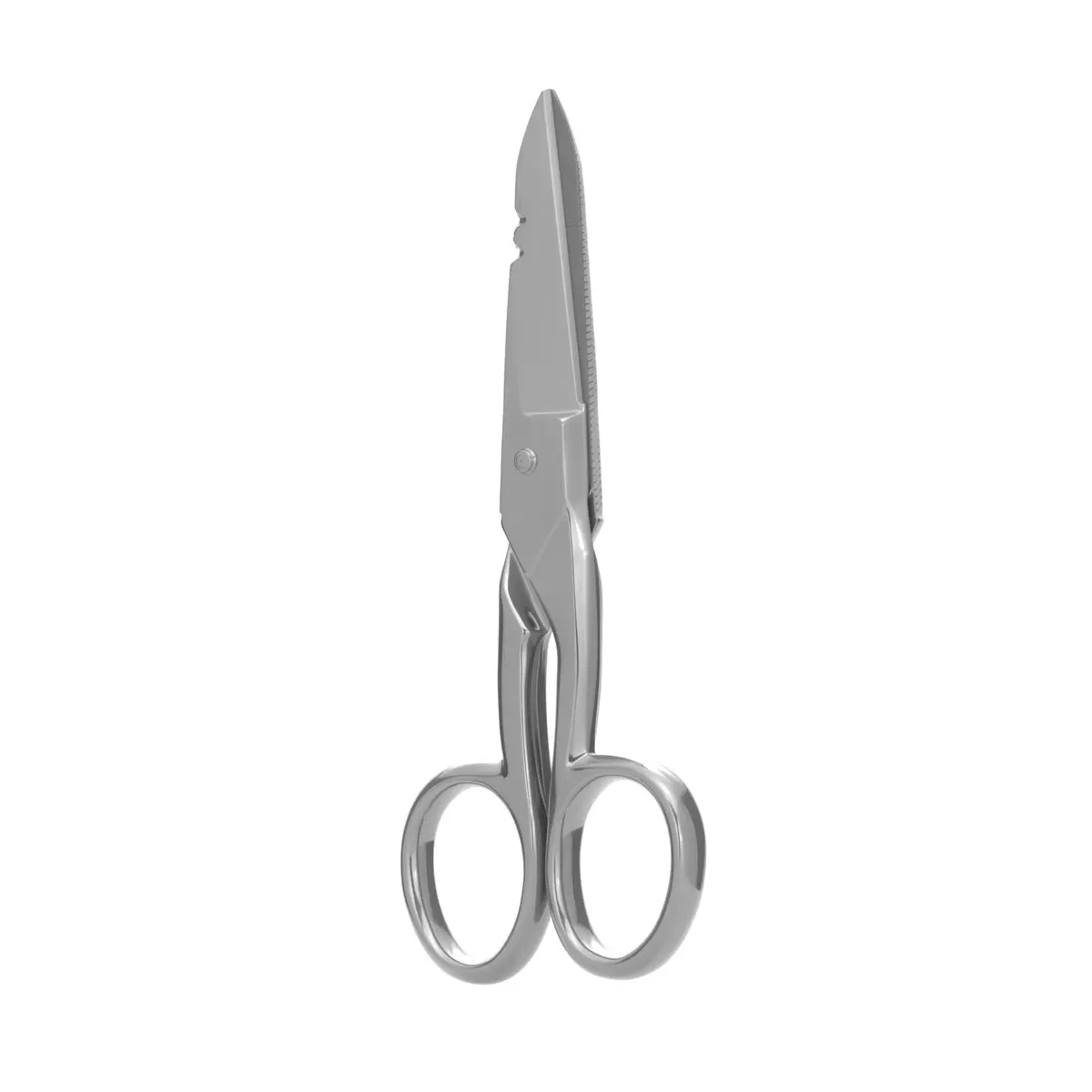 Klein Tools 2100-7 Electrician Scissors 5.25-Inch Nickel-Plated | Heavy-Duty USA Craftsmanship - view 7
