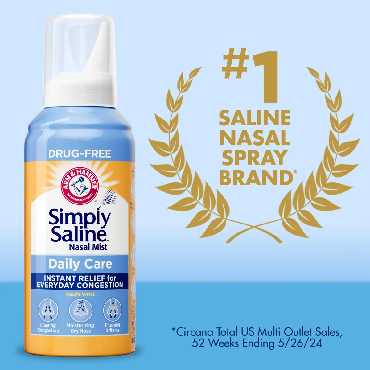 Simply Saline Nasal Care Daily Mist 1.6oz | Gentle, Drug-Free Relief for Congestion & Dryness - view 4