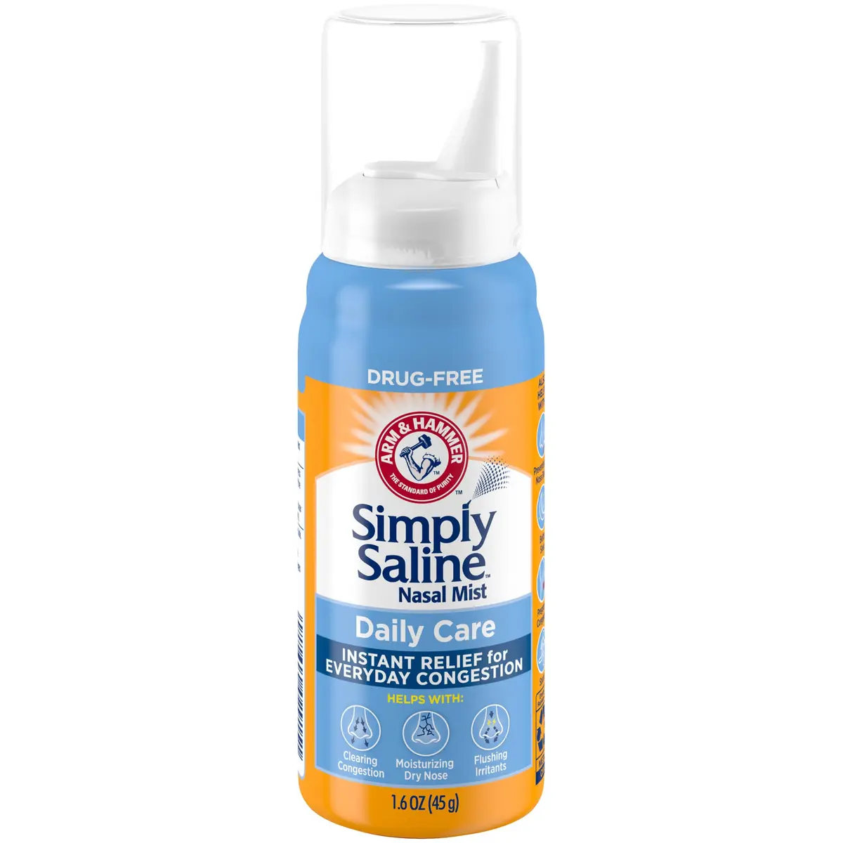 Simply Saline Nasal Care Daily Mist 1.6oz | Gentle, Drug-Free Relief for Congestion & Dryness - main product image