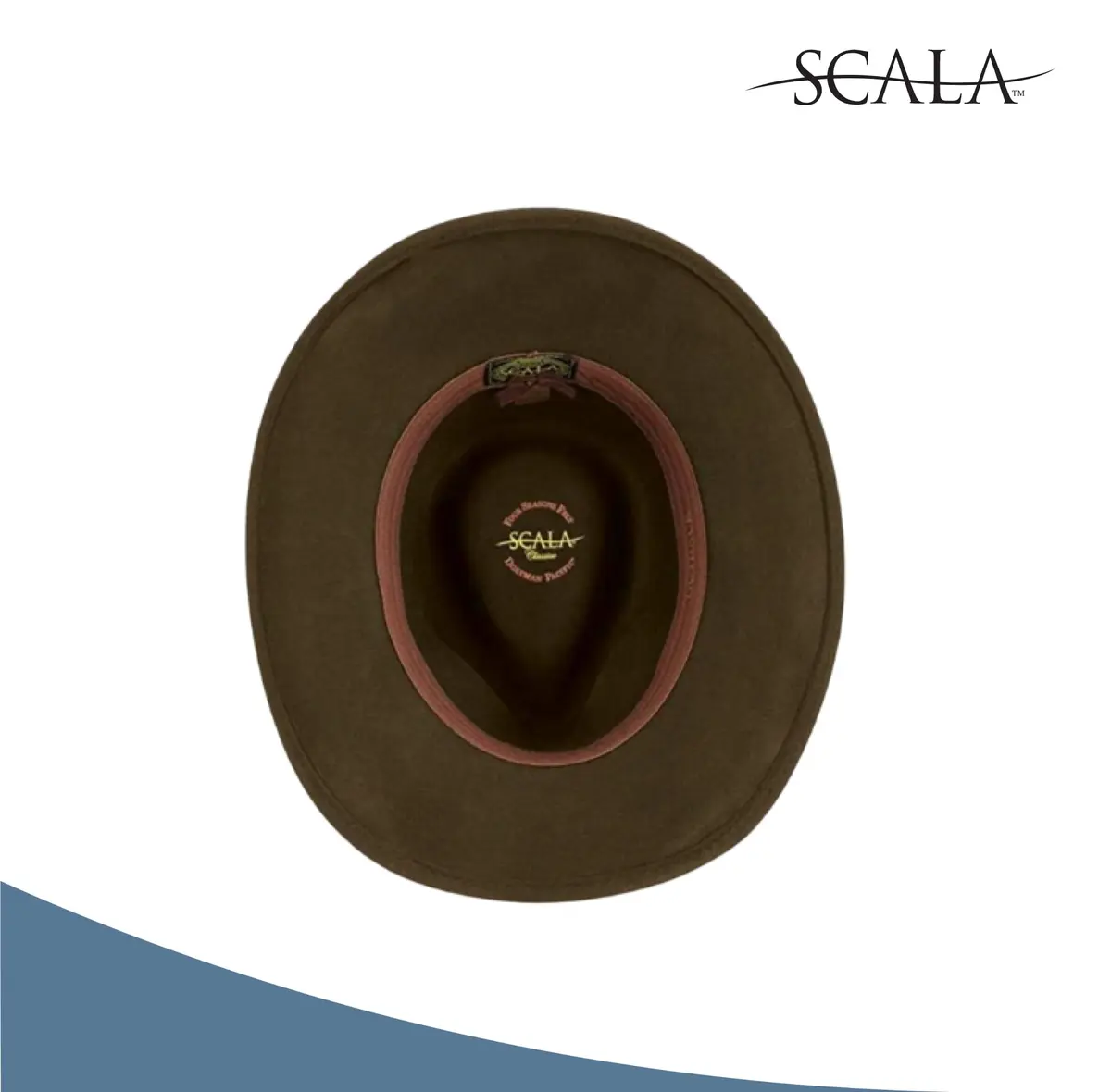 Scala Outback Hat for Men, Wool Felt Sun Hat, Wide Brim UV Protection | Water-Resistant, Fitted, Casual - view 3