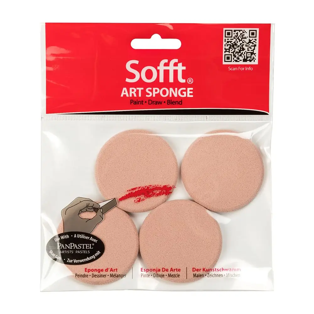 PanPastel Artist Tools Round Sponges Pack of 4 | Versatile, Reusable Artist's Quality - main product image