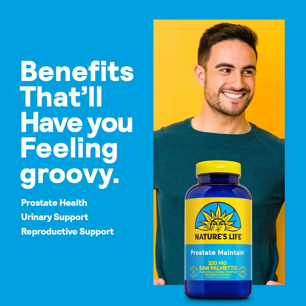 Nature's Life Prostate Maintain 250 Vegetarian Capsules (250 Count) | Men's Health & Prostate Support - view 3
