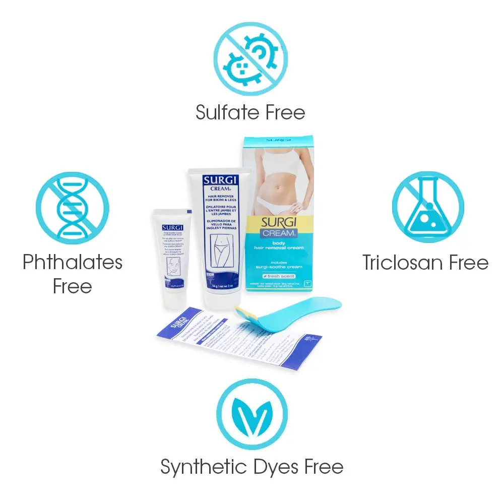 Surgiwax Body Hair Removal Cream Fresh Scent 2 oz | Gentle, Effective & Painless for All Skin Types - view 4