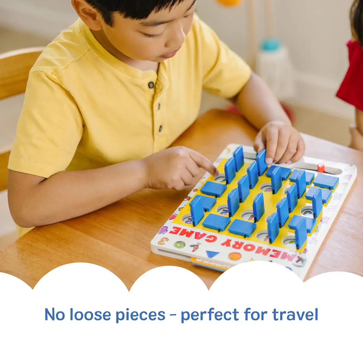 Melissa & Doug Flip-to-Win Portable Wooden Travel Game Board with 25 Flaps & 7 Double-Sided Memory Game Cards for Kids 5+ | Screen-Free Fun - view 4