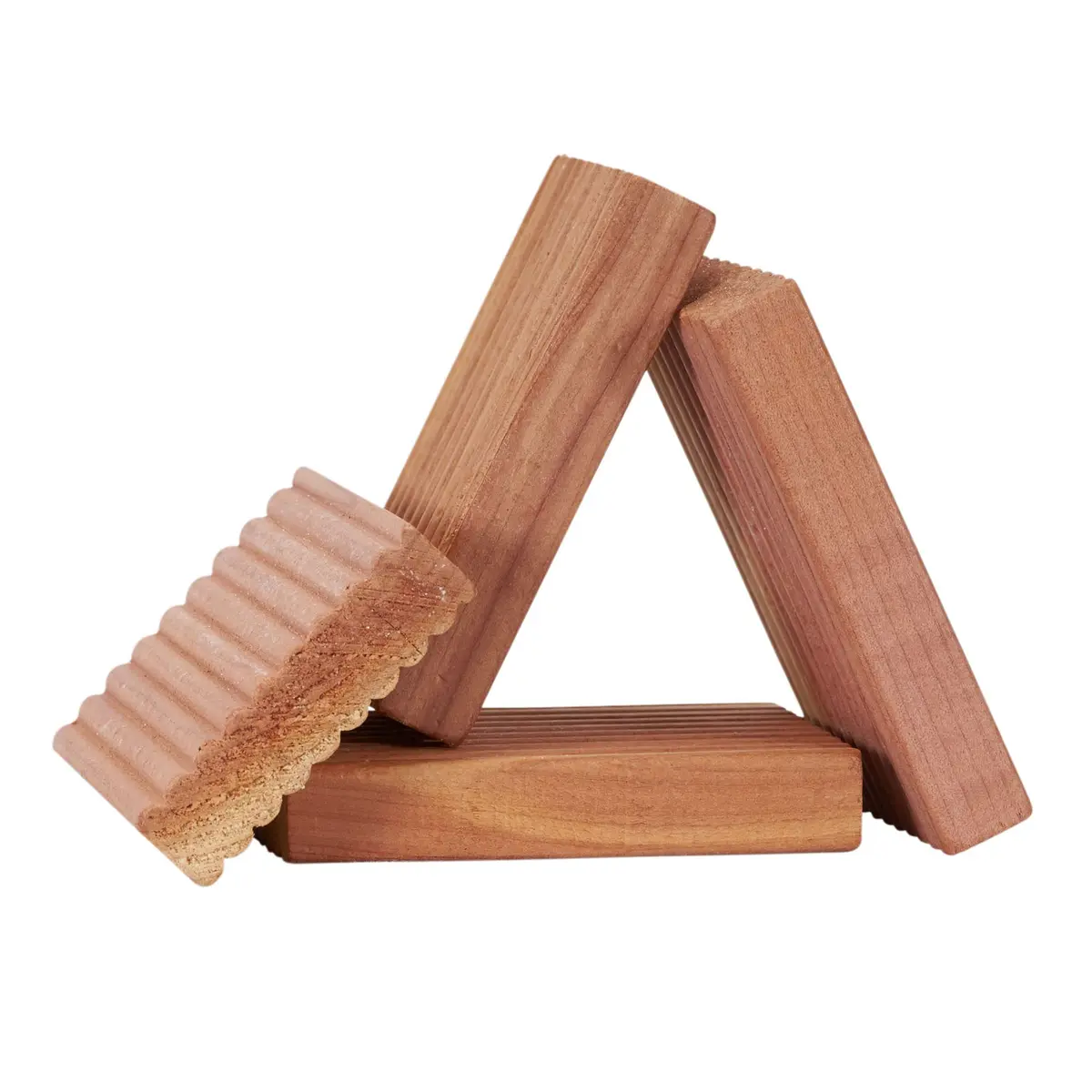 Household Essentials Cedar Blocks 4-Piece Pack | Natural Cedar Scent for Wardrobes & Drawers - main product image
