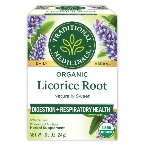 Traditional Medicinals Organic Licorice Root Tea 16 Tea Bags | Soothes Digestion & Supports Respiratory Health - view 4