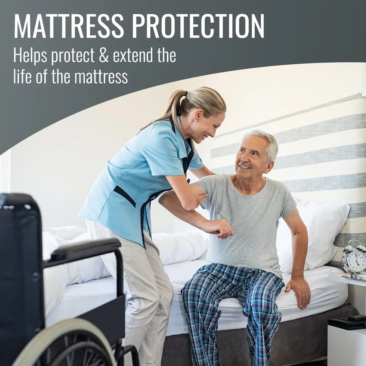 DMI Waterproof Mattress Protector Queen | Zippered Fit & Extended Mattress Life - view 3