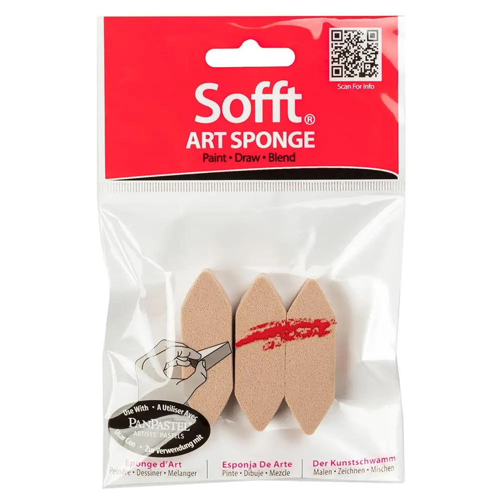 PanPastel Sofft Artist Tools Point Sponge Bars Pack of 3 | Versatile, Reusable, for Painting & Blending - main product image
