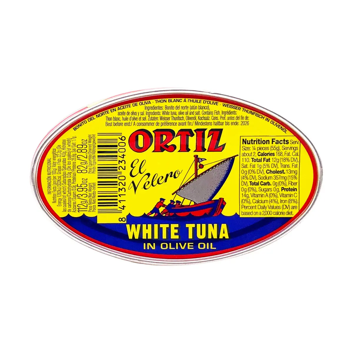 Ortiz White Tuna in Olive Oil, 112g (3.95oz) | Spanish Wild Caught Bonito del Norte - view 5