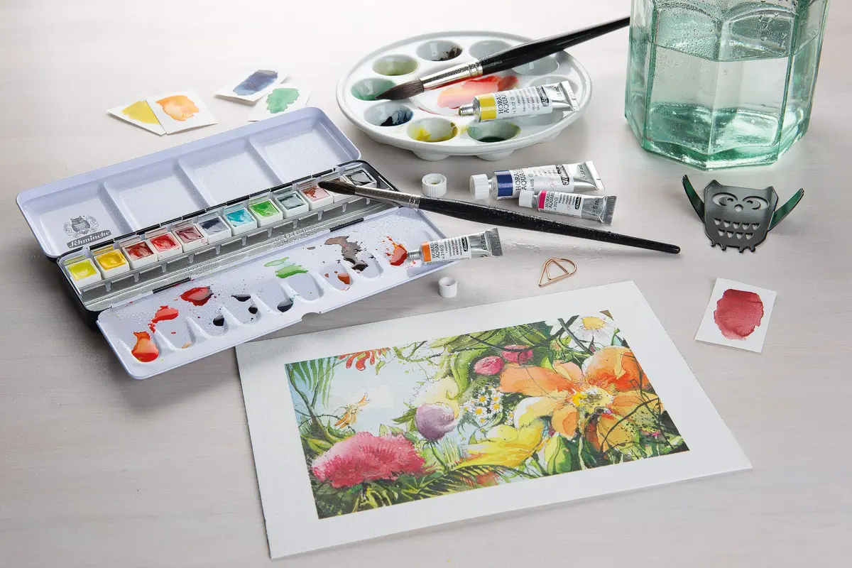 Schmincke HORADAM AQUARELL 24 Half-Pan Watercolors | Premium Artist Quality, Made in Germany, 24 x 1/2 pans - view 4