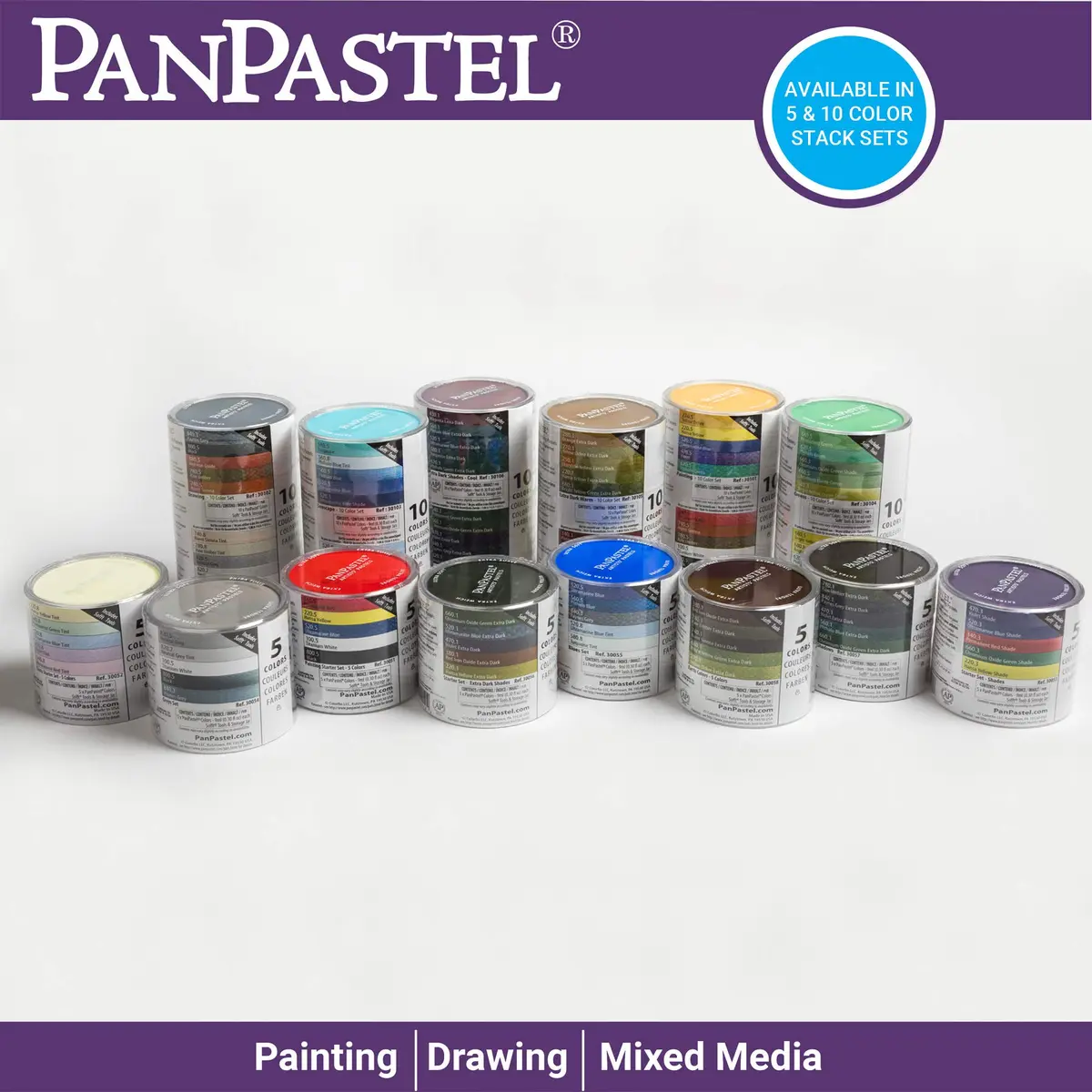 PanPastel Artist Pastels Grays Set 5 Color 9ml (0.3 Fl Oz) | Professional Artist Pastels - view 4