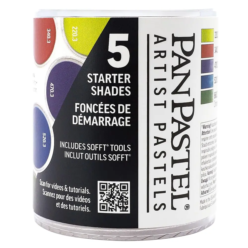 PanPastel Artist Pastels Starter Shades Set 5 Colors | Professional Artist Pastels, Unique Pan Format (cake-like) - main product image