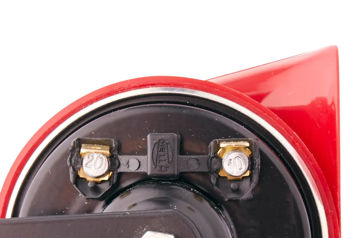 Hella Red Trumpet High-Tone Horn 12V 500Hz with Bracket | 0.28 kg (0.59 lb) - Universal Fit - view 2