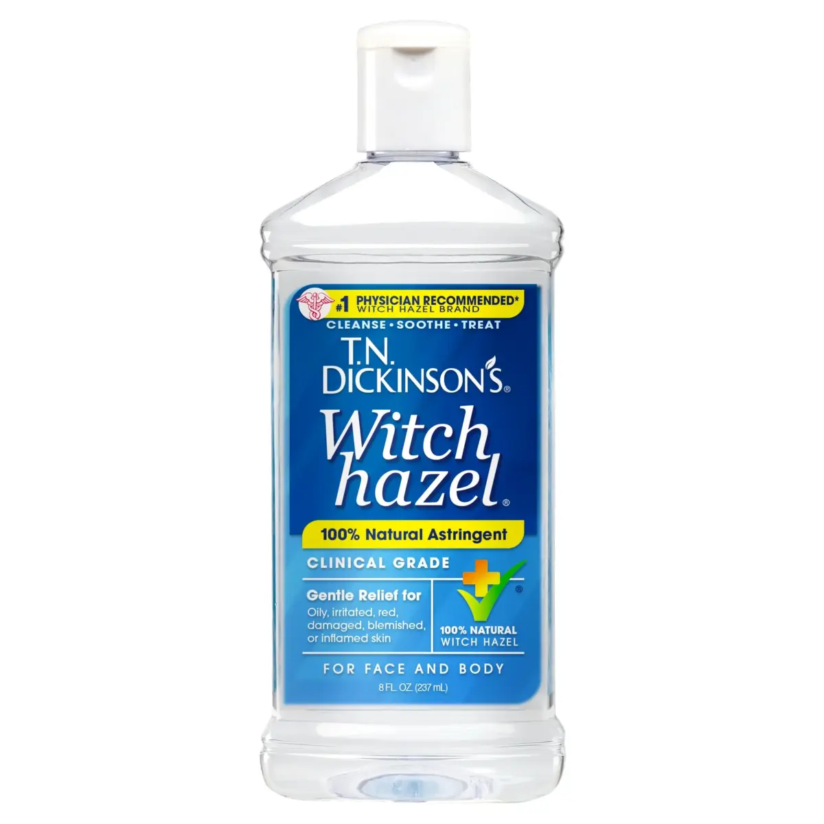 T.N. Dickinson's Witch Hazel Astringent 237ml (8 Fl Oz) | Natural Cleansing & Soothing for Face & Body - main product image