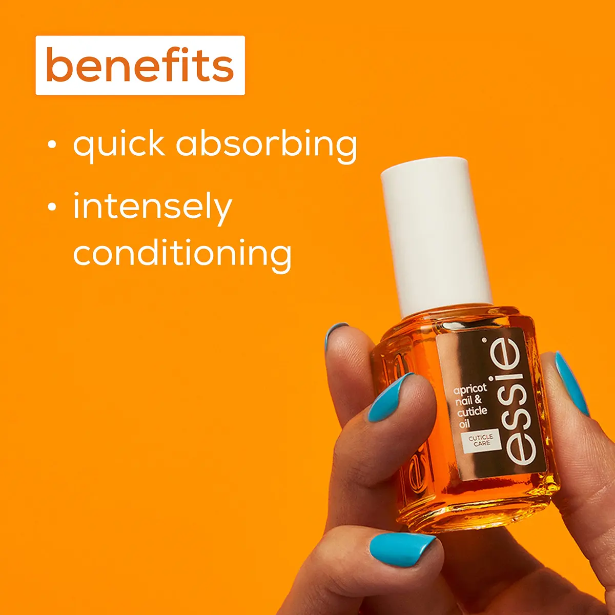 essie Nail Care, 8-Free Vegan, Apricot Nail and Cuticle Oil, softened and nourished cuticles, 0.46 fl oz - view 3