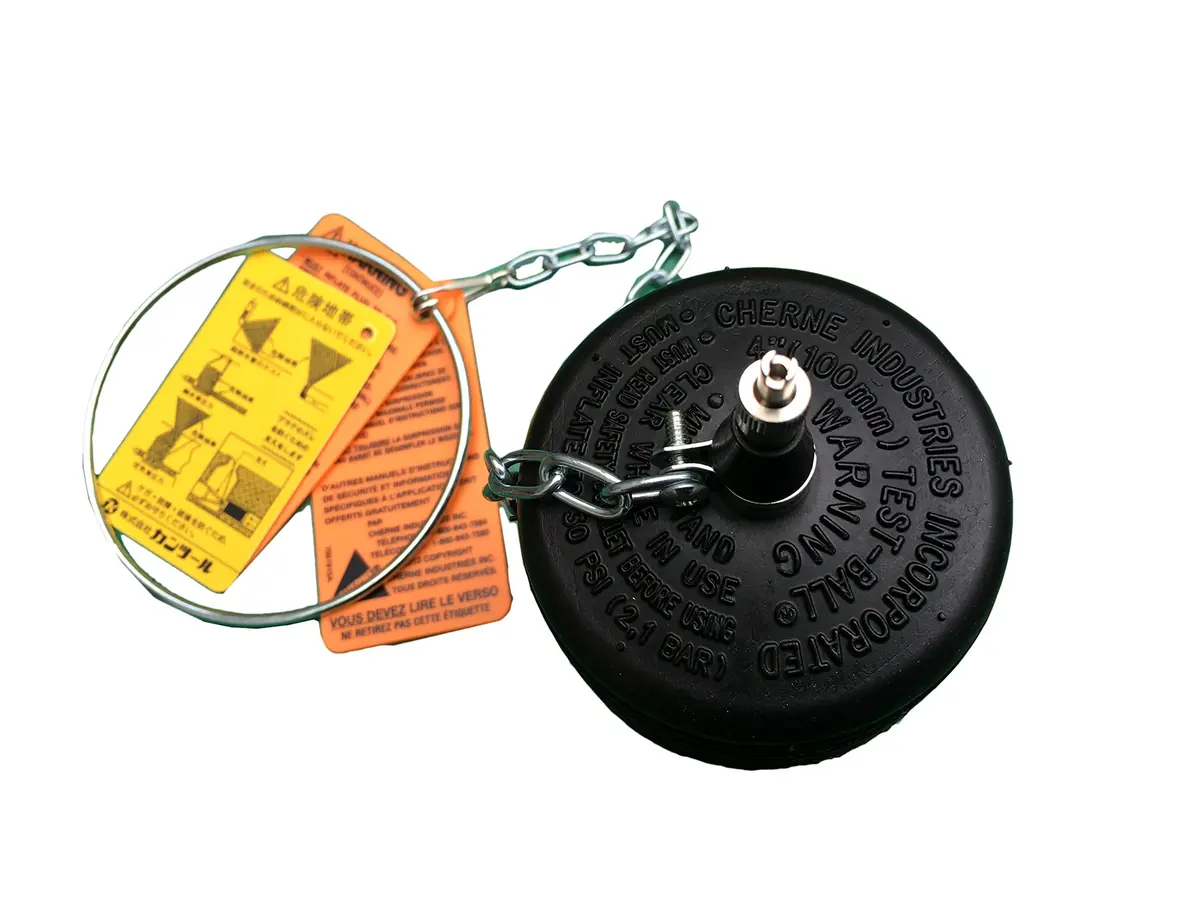 Cherne 4" Rubber Test-Ball Pipe Plug | Inflatable Drain & Waste System Seal - view 7