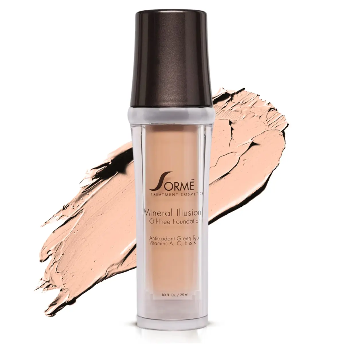 SORMÉ Mineral Illusion Liquid Foundation Porcelain 25ml (0.85 Fl Oz) | Oil-Free Hydrating Formula with Non-Chemical Sunscreen - main product image