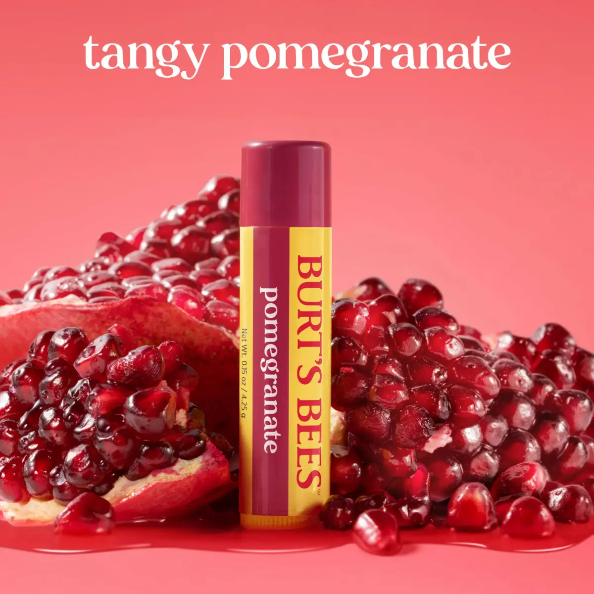 Burt's Bees Pomegranate Tint-Free Lip Balm 2-Count | Natural Conditioning Lip Treatment - view 2