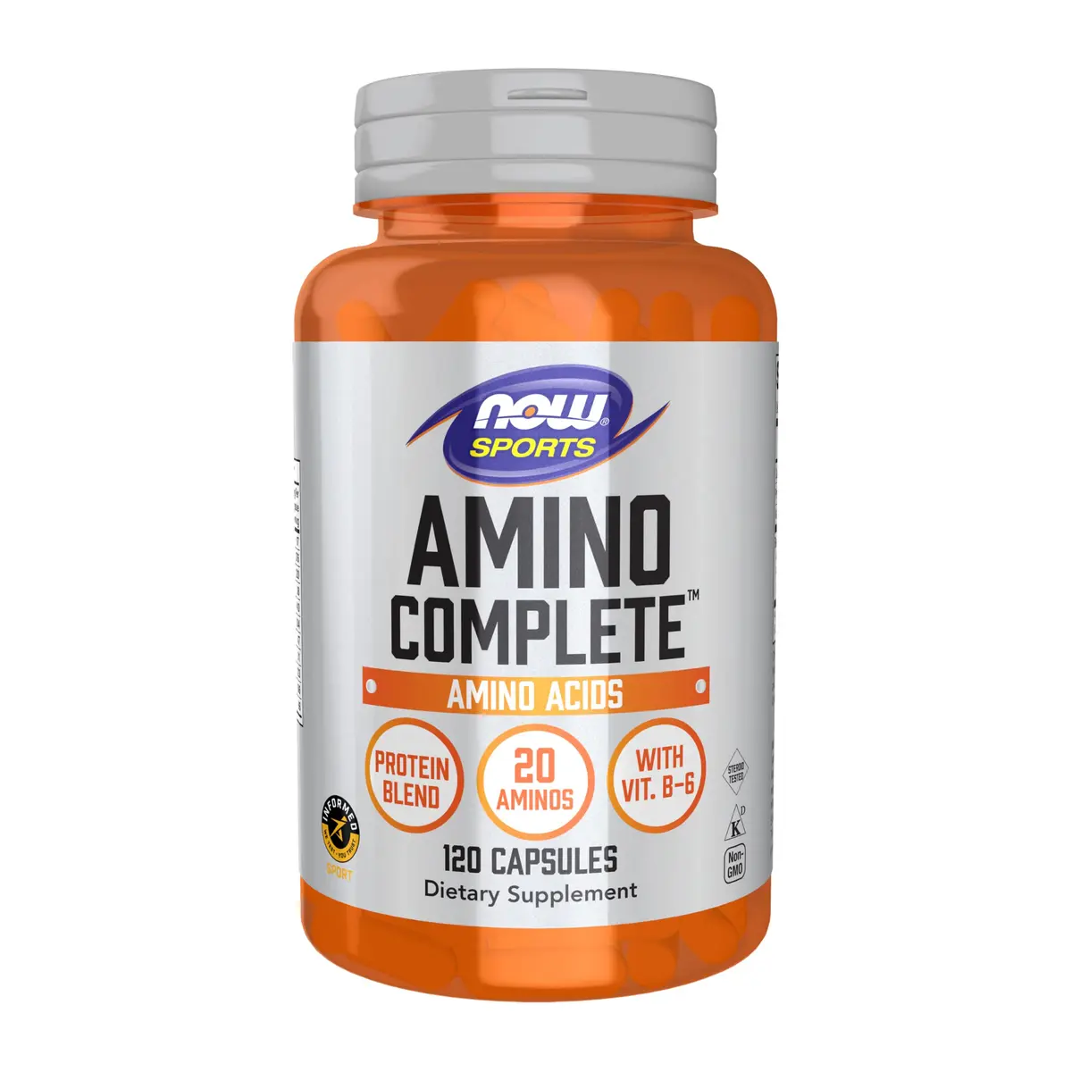 NOW Amino Complete™ Protein Blend with 20 Aminos & B-6 | Supports Muscle & Heart Health - main product image