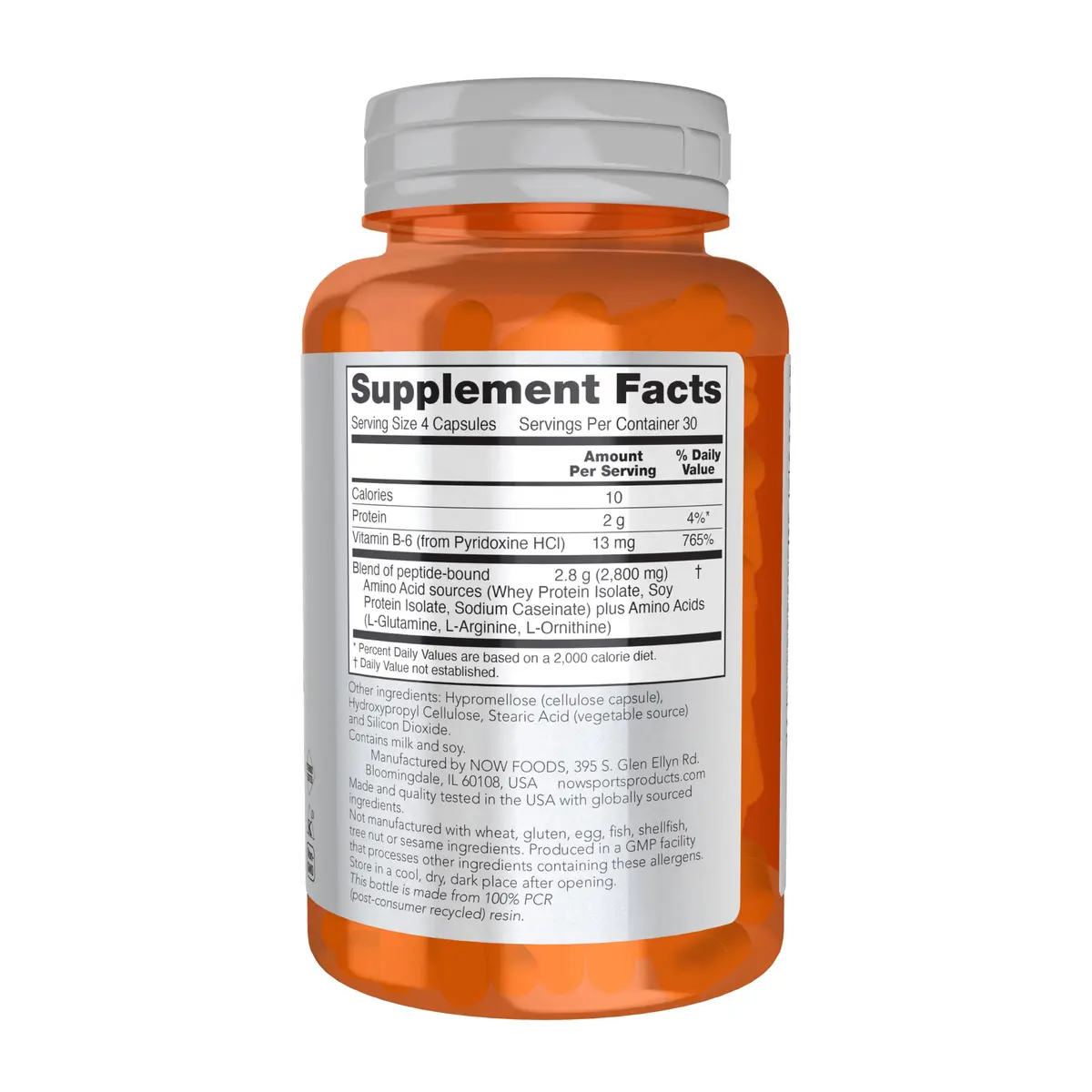 NOW Amino Complete™ Protein Blend with 20 Aminos & B-6 | Supports Muscle & Heart Health - view 2