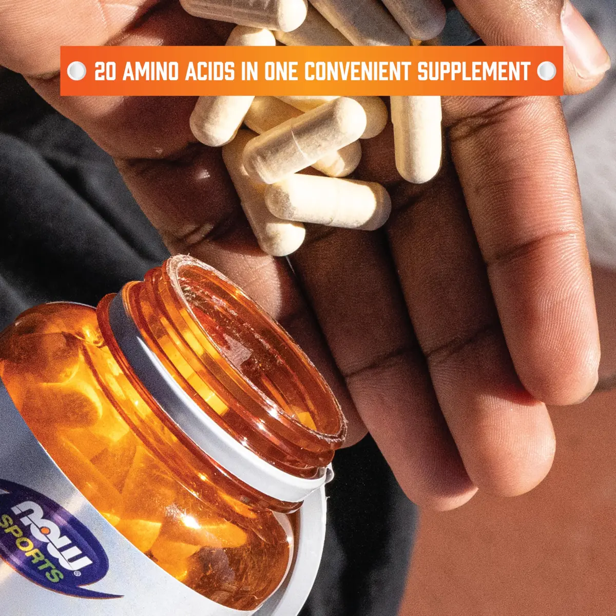 NOW Amino Complete™ Protein Blend with 20 Aminos & B-6 | Supports Muscle & Heart Health - view 4