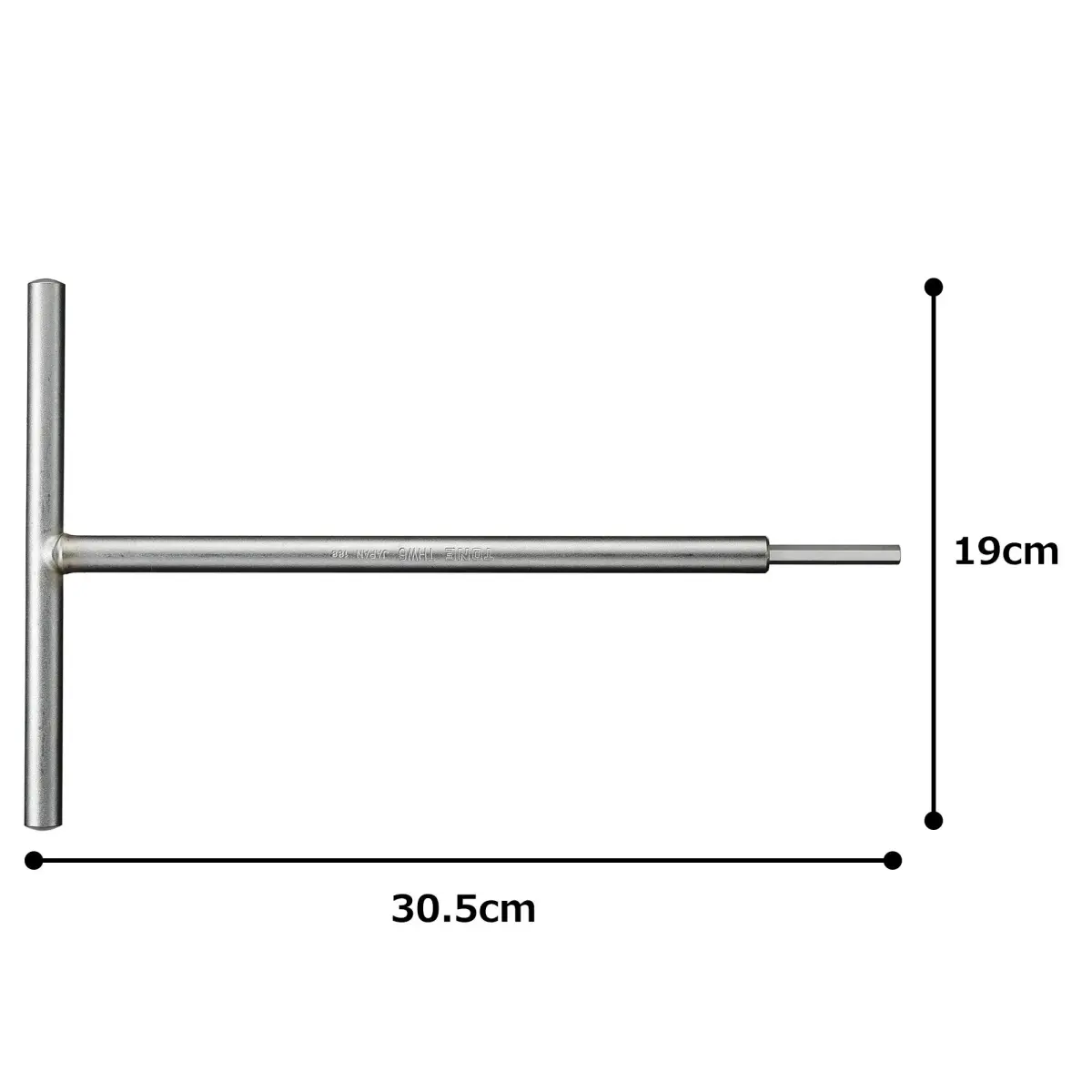 TONE T-type Hex Wrench THW-06 6mm | 250mm (9.84 in) Long Reach for Deep Areas - view 3