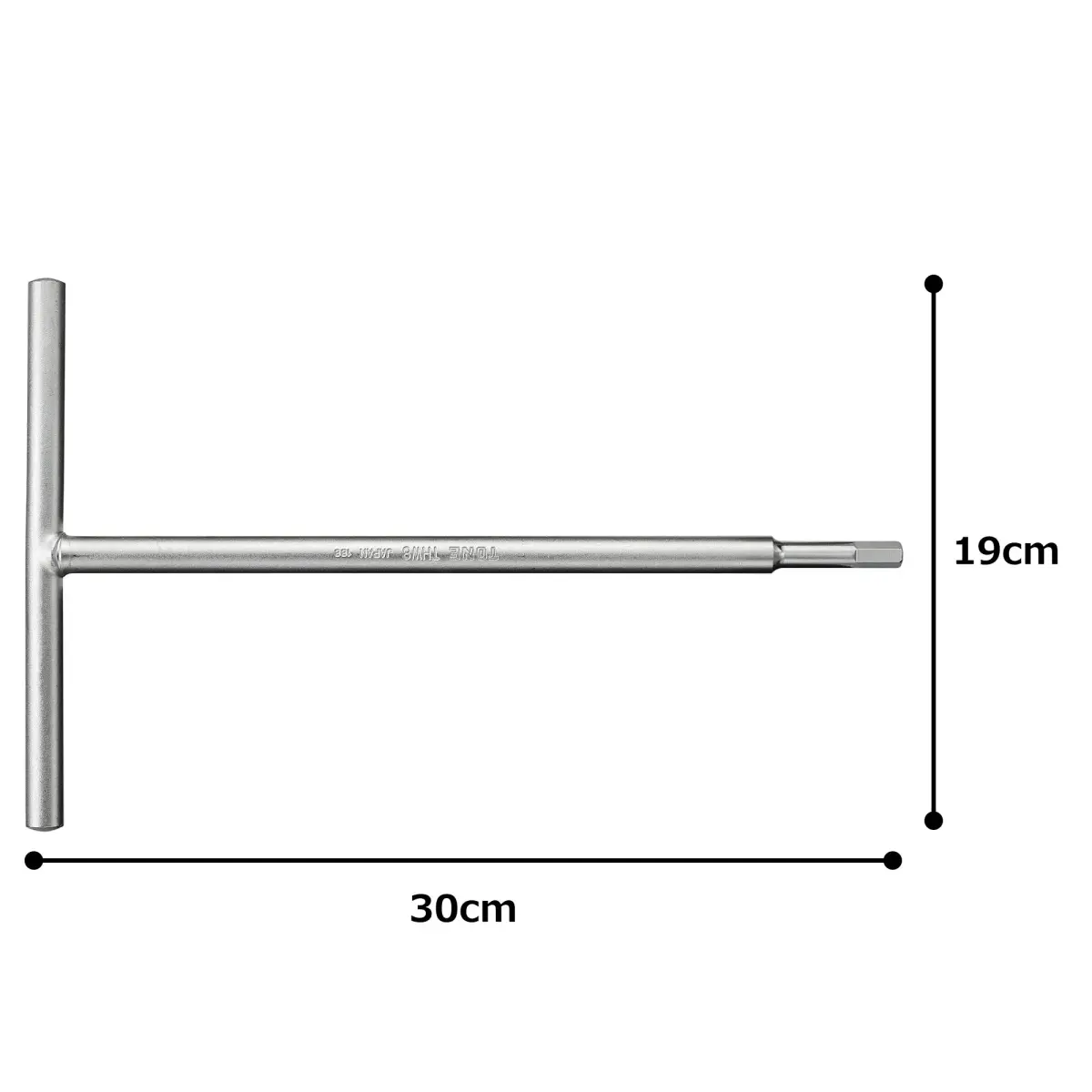 TONE T-type Hex Wrench THW-08 8mm | Deep & Narrow Area Access - view 3