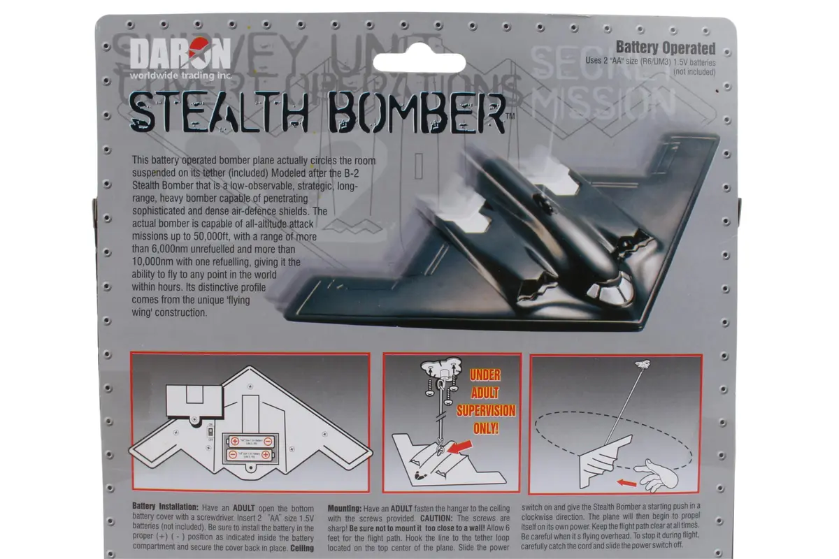 Daron B-2 Bomber Flying Toy on a String Medium | Remote-Controlled Aircraft for Kids 5+ - view 5