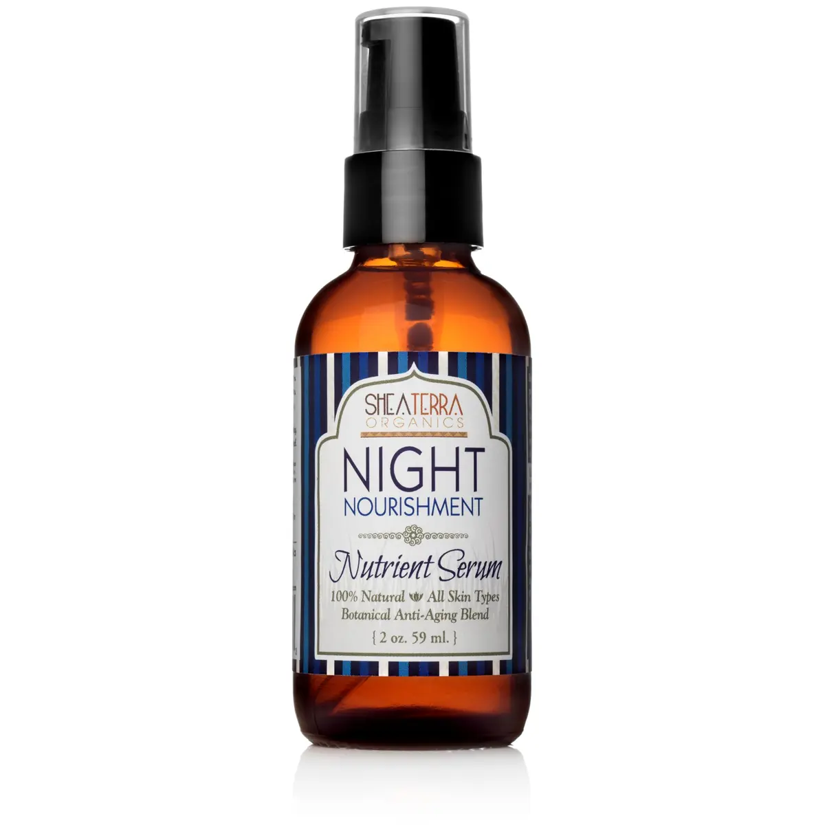 Shea Terra Night Nourishment Nutrient Serum 2 oz | Organic & Natural Anti-Aging Oil for All Skin Types - main product image