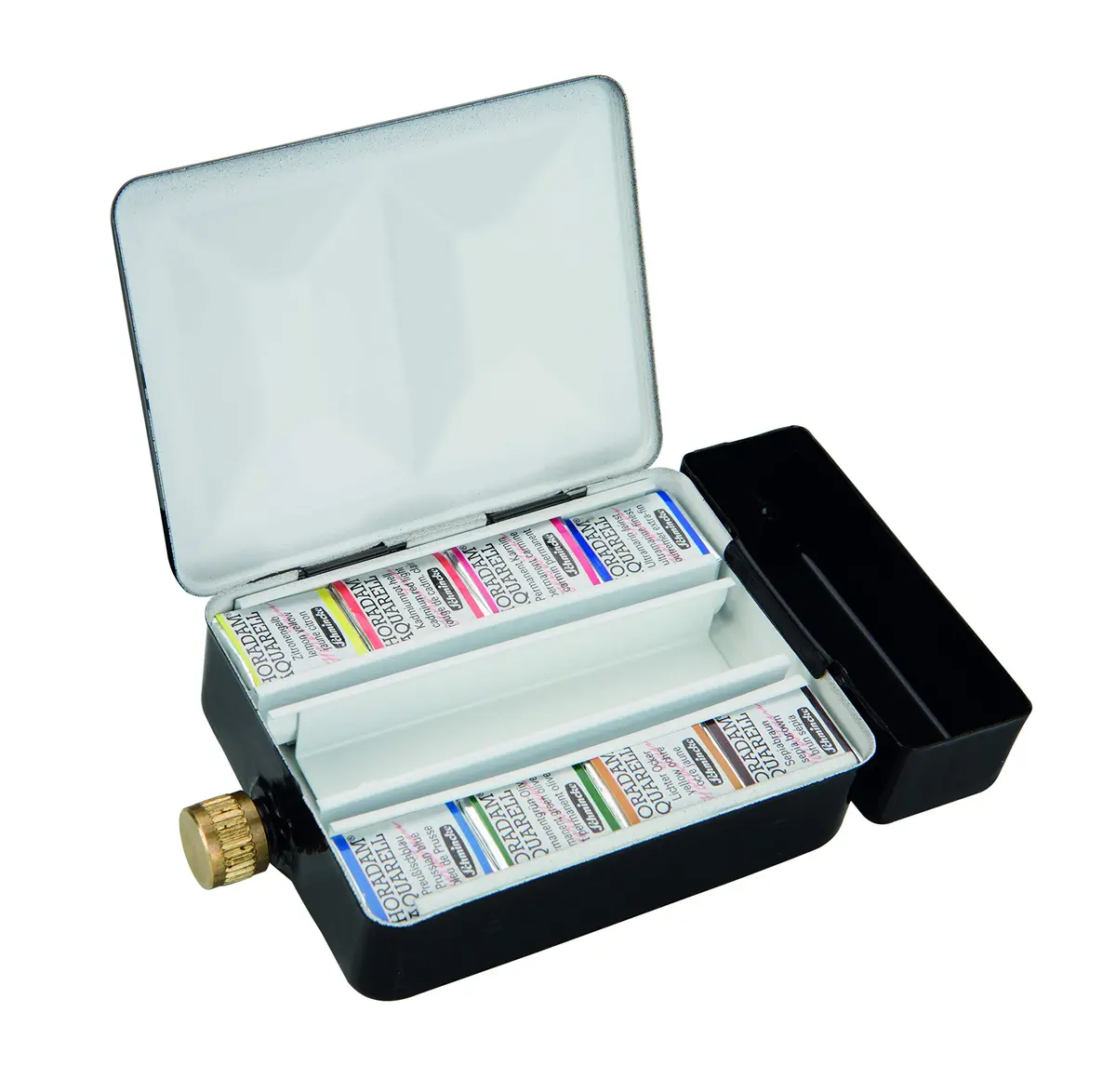 Schmincke Horadam Aquarell Half-Pan Paint Set with Water Container, 8 Colors | Premium Artist Watercolors for Art & Craft - main product image
