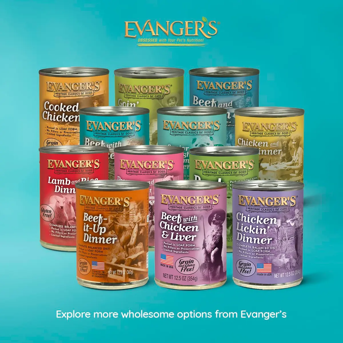 Evanger's Heritage Classic Beef with Chicken Dog Food – 12 Pack, 12.5 oz Each | Grain & Gluten Free - view 7
