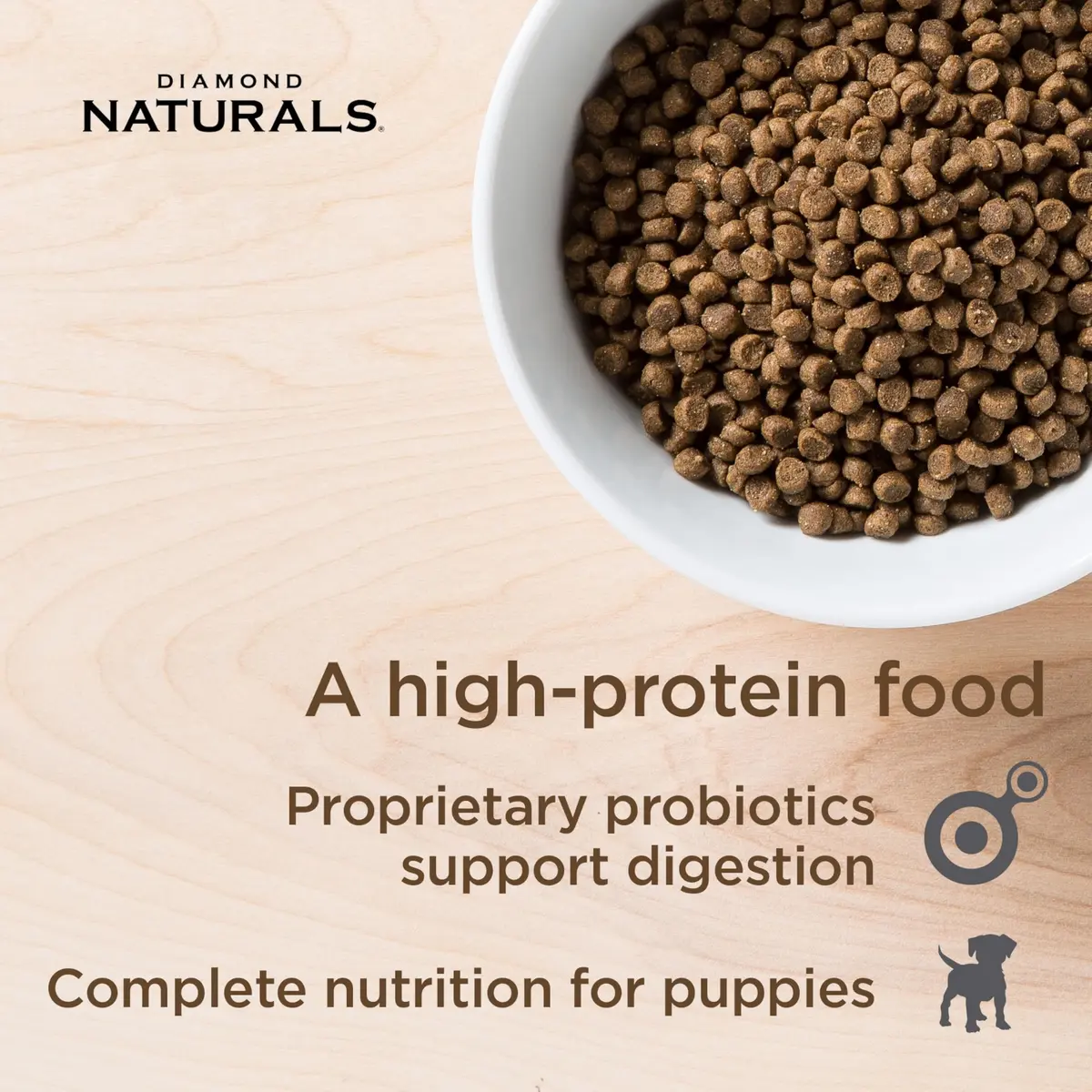Diamond Naturals Small & Medium Breed Puppy Dry Dog Food, Chicken, 40lb | Supports Growth & Development - view 2