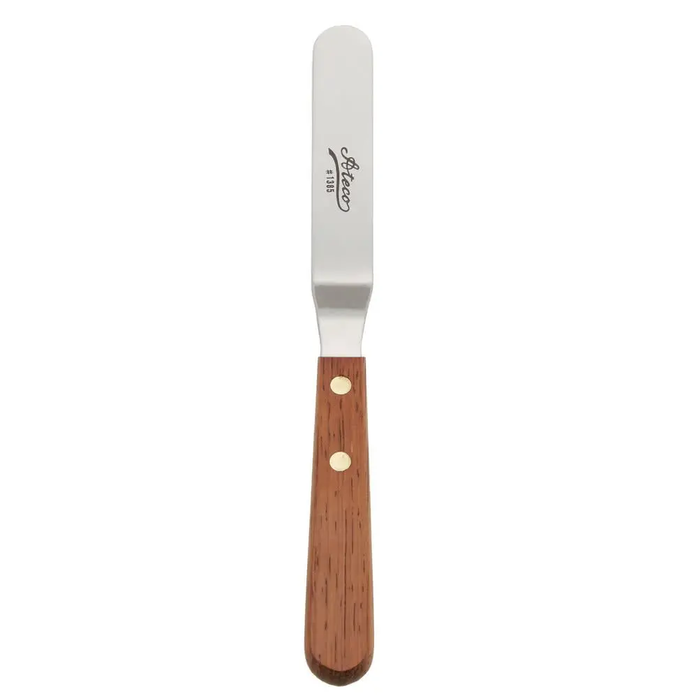 Ateco Offset Spatula with Wood Handle, 4.5-Inch Stainless Steel Blade | Professional Quality Kitchen Tool - view 2