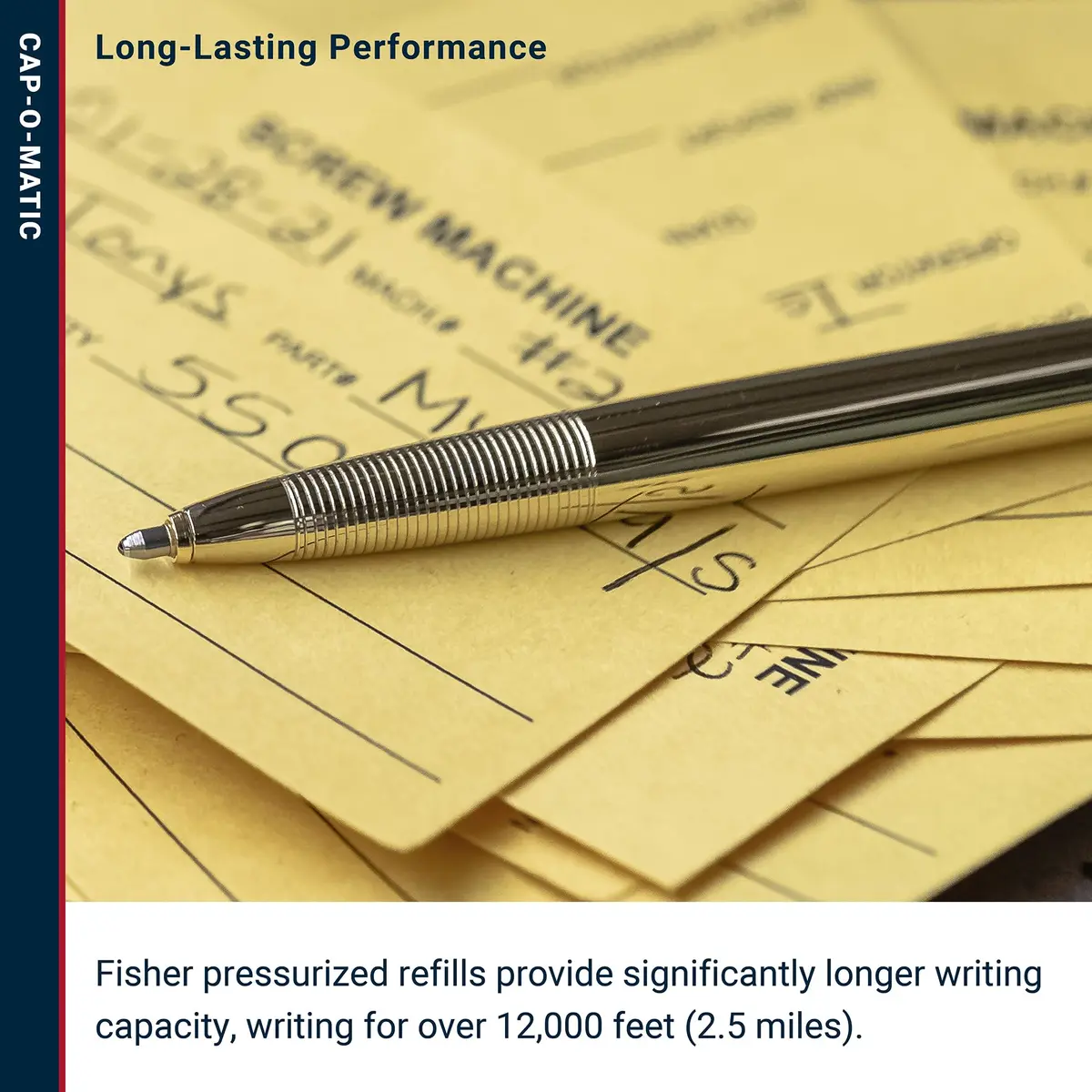 Fisher Space Pen Chrome Cap-O-Matic Pen, Black Ink, Gift Box | Writes Upside Down & in Extreme Temperatures - view 5