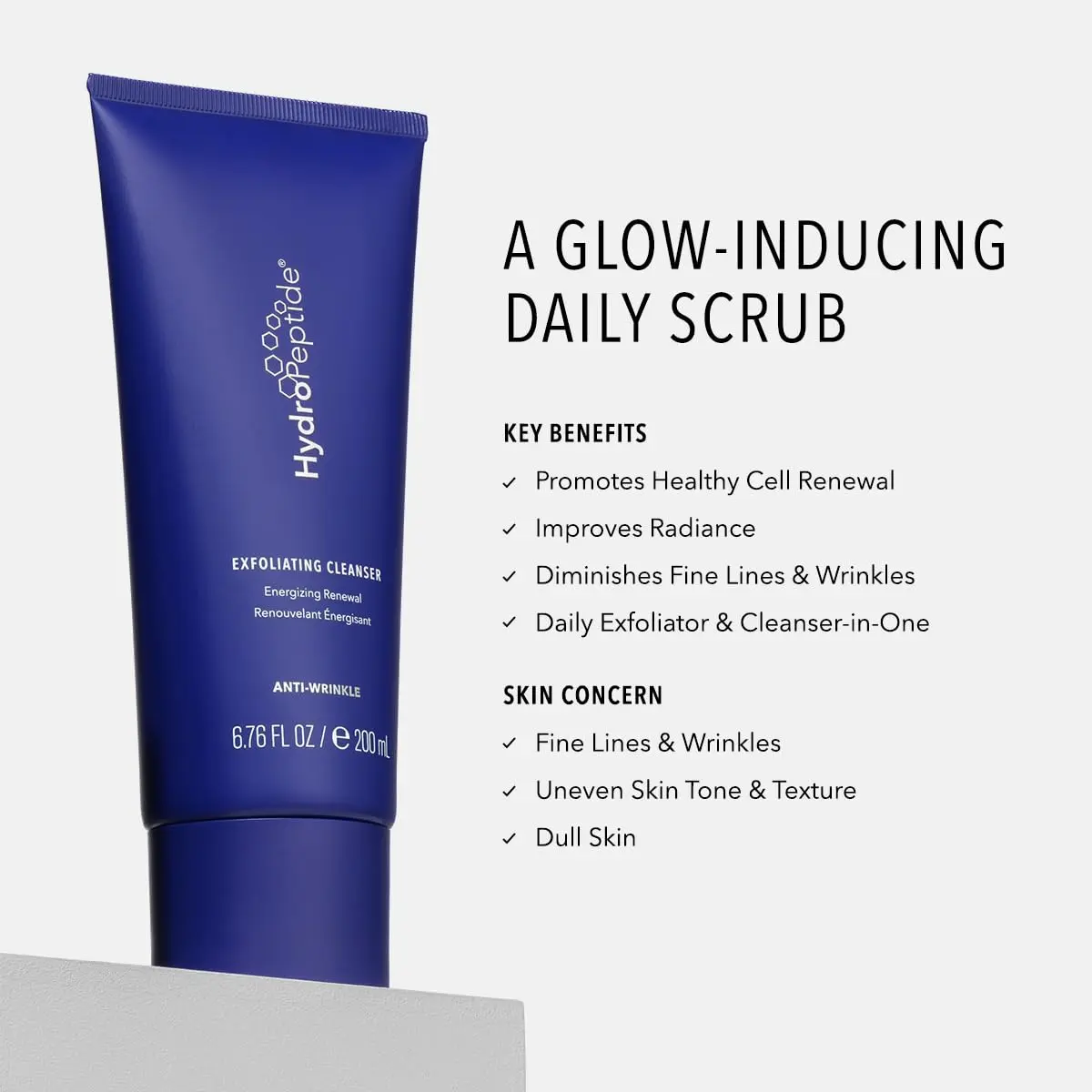 HydroPeptide Exfoliating Cleanser 6.76 oz | Gentle Daily Face Wash for All Skin Types - view 2